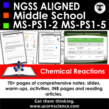 Preview of Physical and Chemical Changes Middle School NGSS MS-PS1-2 Distance Learning