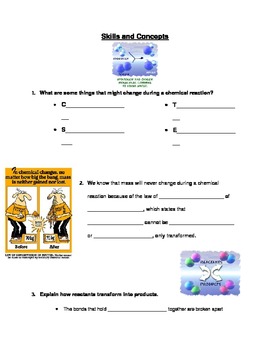 Preview of Chemical Reactions ModifiedStudy Guide