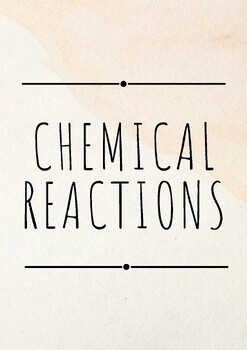 Preview of Chemical Reactions Posters PRINTABLE