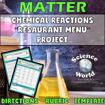 Preview of Chemical Reactions Project- Restaurant Menu | Physical Science Notebook