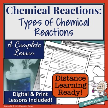 Preview of Chemical Reactions: Types of Chemical Reactions Print/Digital |Distance Learning