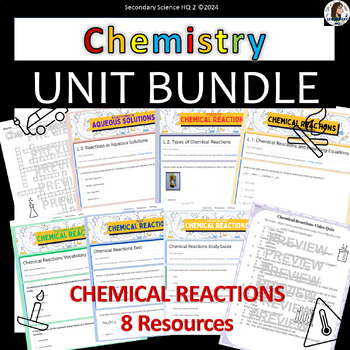 Preview of Chemical Reactions UNIT BUNDLE | Chemistry | Google Forms