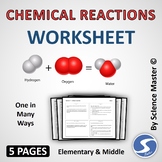 Chemical Reactions Worksheets | Teachers Pay Teachers