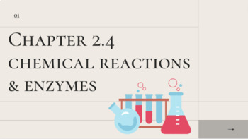 Preview of Chemical Reactions and Enzymes, Biology Presentation *EDITABLE*