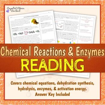 Preview of Chemical Reactions and Enzymes Reading
