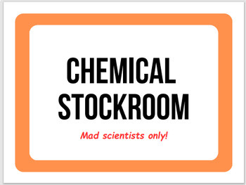 Preview of Chemical Stockroom Labels