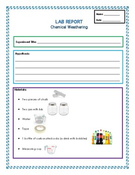 Chemical Weathering Experiment- Lab Report Template by Hands On Hearts Full