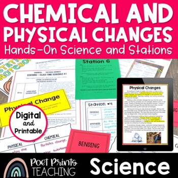 Preview of Chemical and Physical Changes Stations