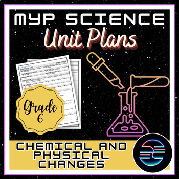 Preview of Chemical and Physical Changes Unit Plan - Grade 6 MYP Middle School Science