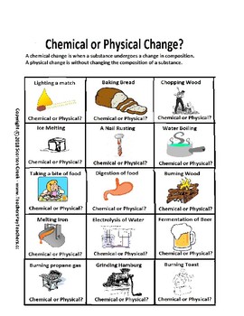 Preview of Is it a Chemical or Physical Change?
