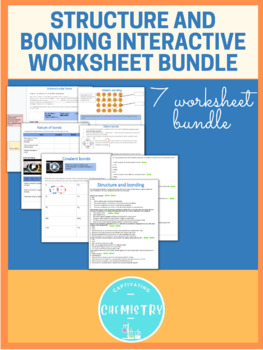 Preview of Chemical structure and bonding interactive worksheet set