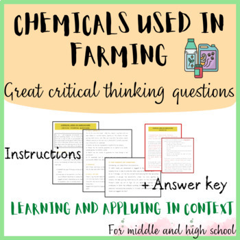 Preview of Chemicals used in farming: CRITICAL THINKING QUESTIONS