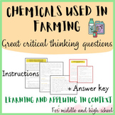 Chemicals used in farming: CRITICAL THINKING QUESTIONS