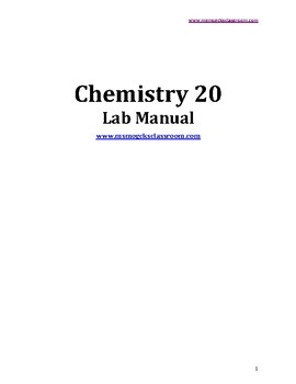 Preview of Chemistry 20 Lab Workbook (Teacher Version)