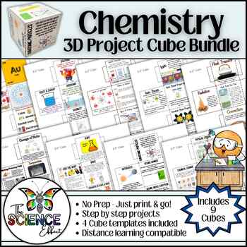 Preview of Chemistry ~ 3D Research Project Cube Bundle