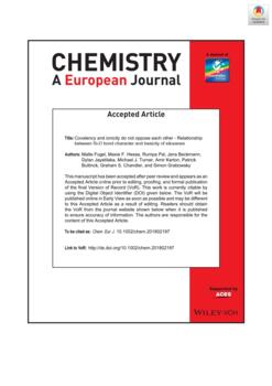 Preview of Chemistry - A European Journal Covalency and ionicity do not oppose each other