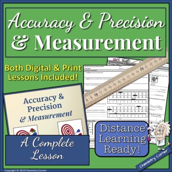 Preview of Chemistry: Accuracy, Precision, & Measurement-Print/Digital |Distance Learning