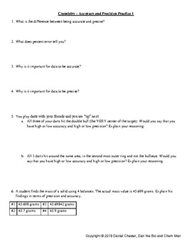 34 Accuracy And Precision Percent Error Worksheet Answers - Worksheet