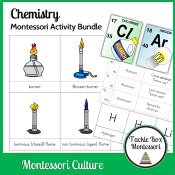 Preview of Chemistry Activity Bundle | Montessori Inspired | Periodic Table | Lab Equipment