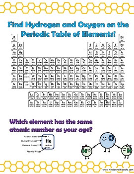 Preview of Chemistry Activity Page from "Bonding with Friends: H2O" Coloring Book, COLOR