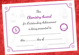 Chemistry Award Certificate