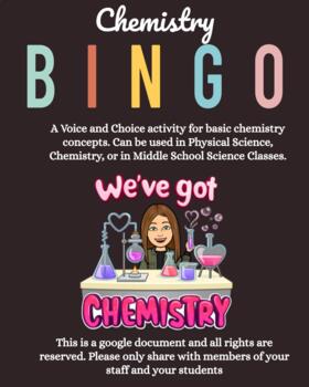Preview of Chemistry Bingo Choice Board