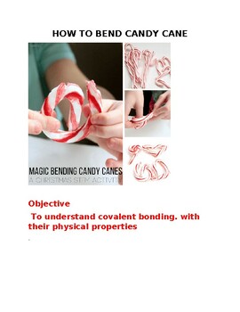 Preview of Chemistry Candy Cane Christmas Labs Covalent Bonding Chemical change High School