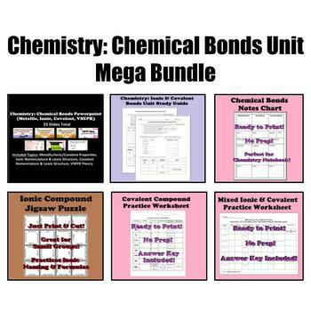 Preview of Chemistry: Chemical Bonds Unit Mega Bundle (Metallic, Ionic, Covalent, VSEPR)