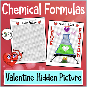 Preview of Chemistry Valentine's Day Color By Number Chemical Formulas