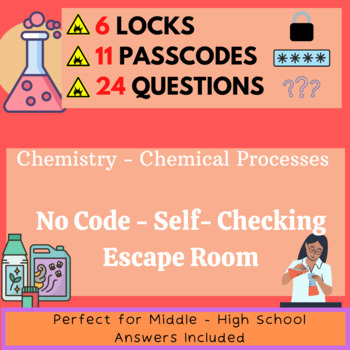 Preview of Chemistry - Chemical Processes - Escape Room Challenge
