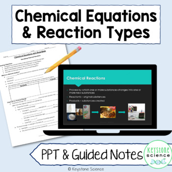 Preview of Chemical Reactions and Equations PowerPoint with Guided Notes
