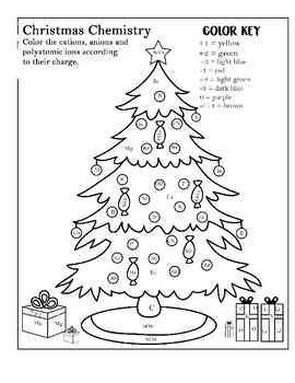 Chemistry Christmas Tree - Polyatomic Ions by Cat's Chemistry Creations