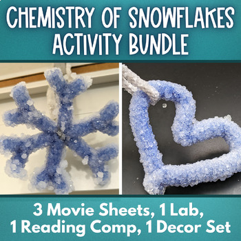 Preview of Chemistry Christmas, Winter Activities, Intermolecular Forces and Snowflakes