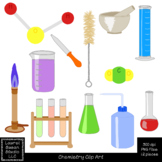 Chemistry Clip Art PNG Beaker Flask Molecule Test Tube Lab