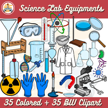 Chemistry Clipart: 70 Science Lab Equipment and Safety Clip Art by Gee ...