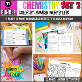 Chemistry Color By Number Worksheet Bundle Set 2