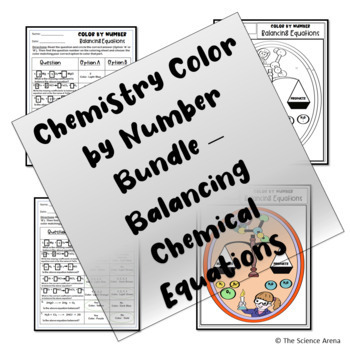 Chemistry Color by Number Bundle - Counting Atoms, Chemical Equations ...