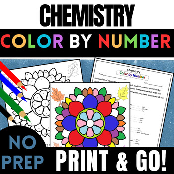 Chemistry Color by number Worksheet| Intro to Science Activity| Fall ...