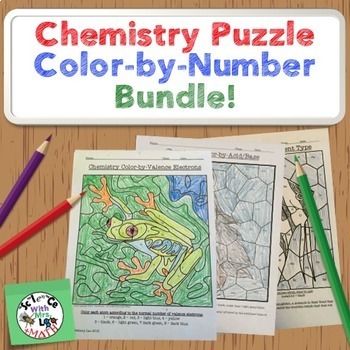 Preview of Chemistry Coloring Puzzle Activity Bundle