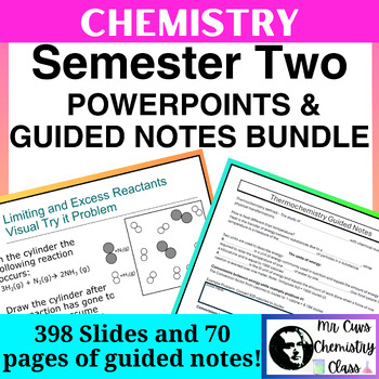 Preview of Chemistry Complete Semester 2 PowerPoints and Guided notes BUNDLE