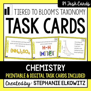 Preview of Chemistry Task Cards | Printable & Digital