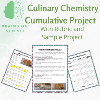 Preview of Chemistry Cooking Video Cumulative STEM Project for Middle School High School