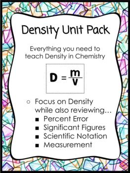 Preview of Chemistry Density Unit