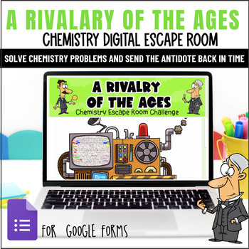 Preview of Chemistry Digital Escape Room for High School| "A Rivalry for The Ages"