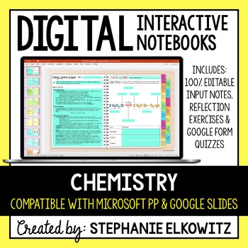 Preview of Chemistry Digital Interactive Notebook | Google Slides | Microsoft PP