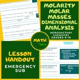 Chemistry Dimensional Analysis Molarity Molar Masses Lesso