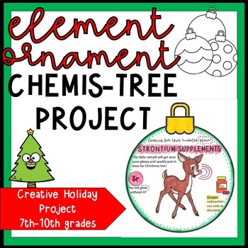 Preview of Chemistry Element Ornament Project -- Holiday Science Activity