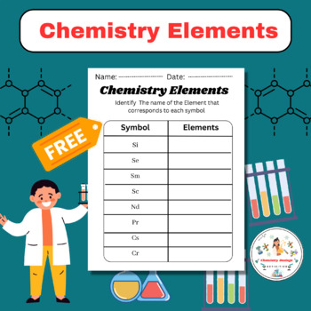 Preview of Chemistry Elements FREE Activies Worksheets
