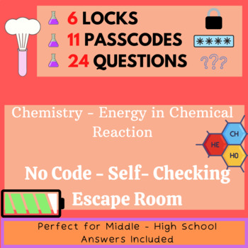 Preview of Chemistry - Energy in Chemical Reaction - Escape Room Challenge