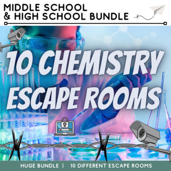 Preview of Chemistry Escape Room Collection: Science For Teens. Boding | Periodic Table...